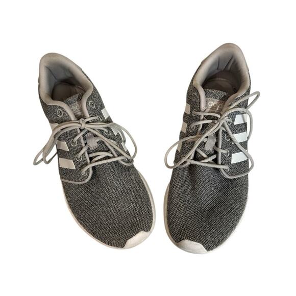 Adidas Women's Cloudfoam QT Racer Lace Up Running Sneakers Size 9 Gray Active - Picture 1 of 7